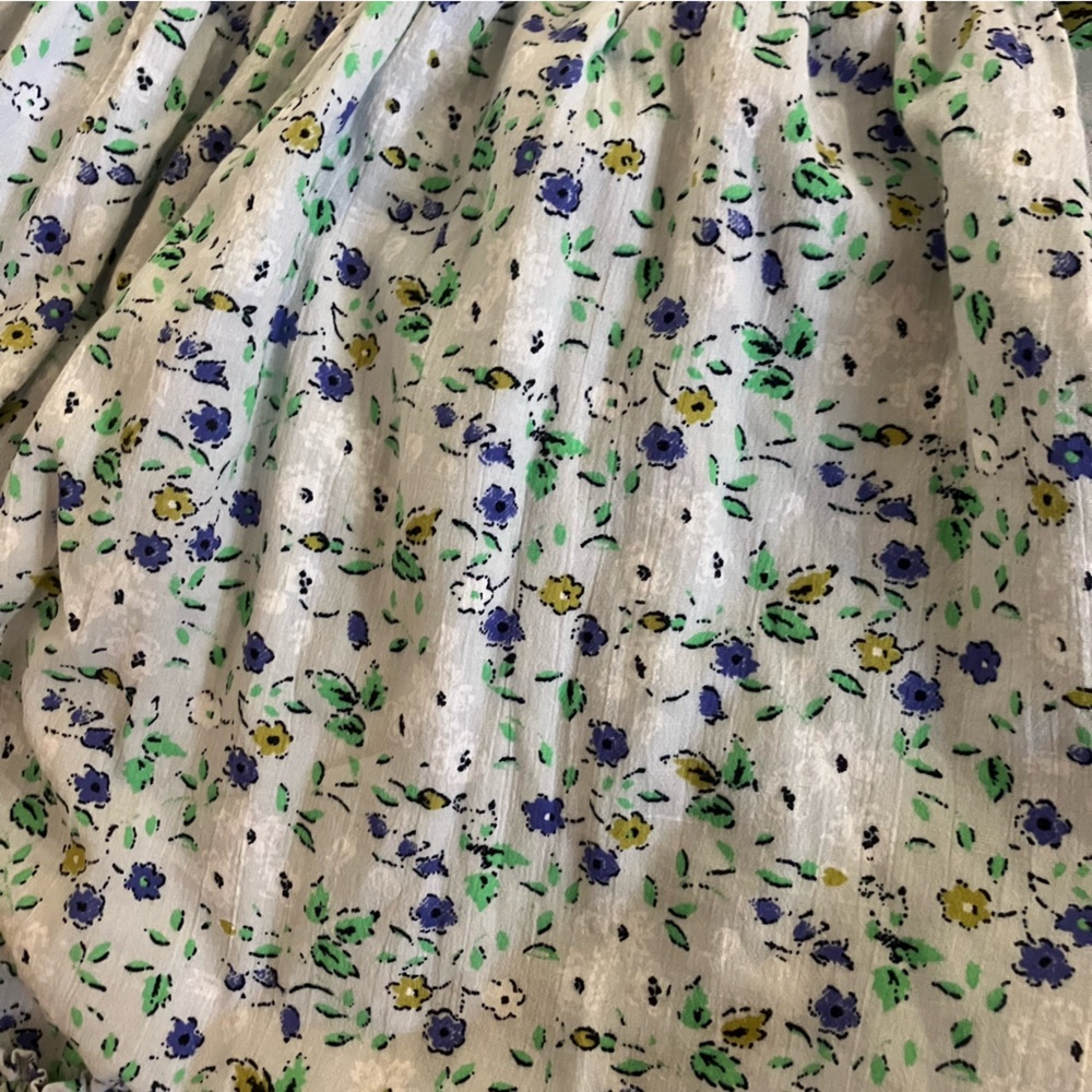 Aerie Floral Mini Dress - Blue and White - Picture 7 of 8